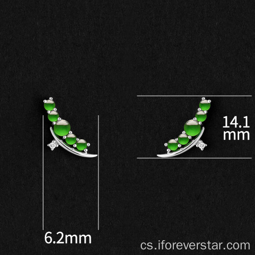 Ohromující nejvyšší stupeň skutečné smaragdové náušnice